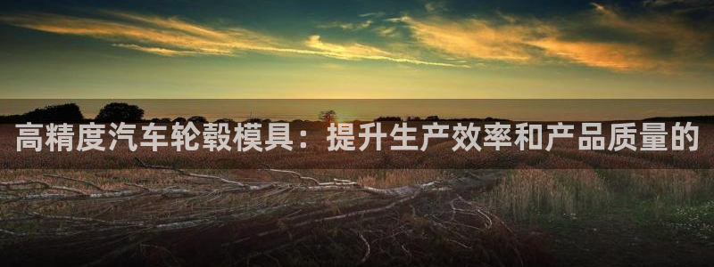 太阳集团入口官网首页：高精度汽车轮毂模具：提升生产效率和产品质量的