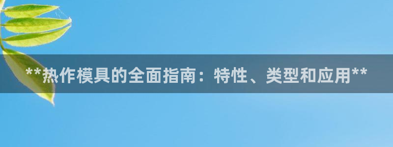 太阳游戏盒子：**热作模具的全面指南：特性、类型和应用**