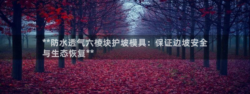15vip太阳集团登录：**防水透气六棱块护坡模具：保证边坡安全
与生态恢复**