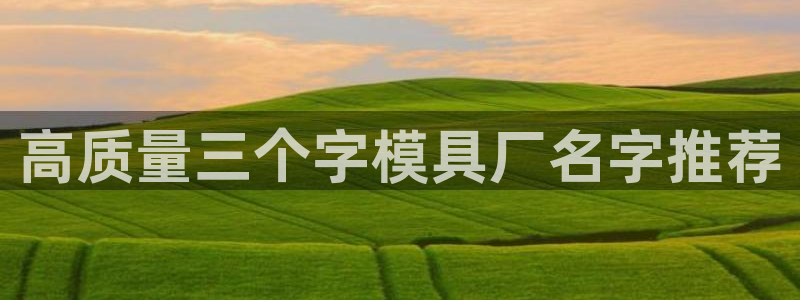 太阳诚集团网站：高质量三个字模具厂名字推荐