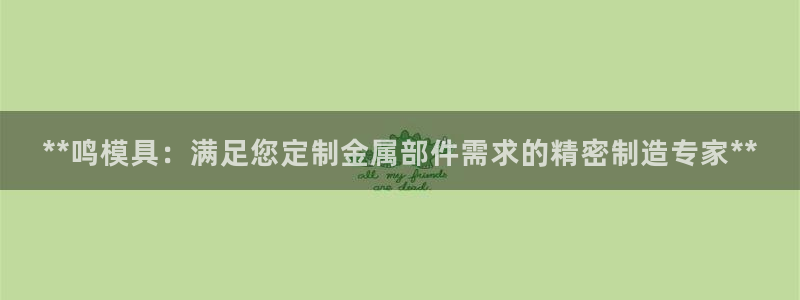 太阳集团是真的吗：**鸣模具：满足您定制金属部件需求的精密制造专家**